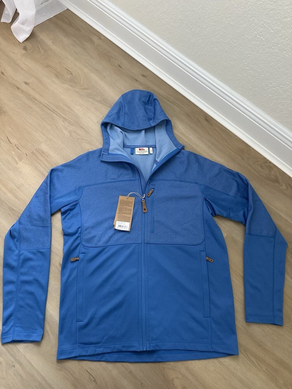 Fjallraven Abisko Trail Fleece Hooded Jacket 82257 Full Zip UN Blue Men’s XL